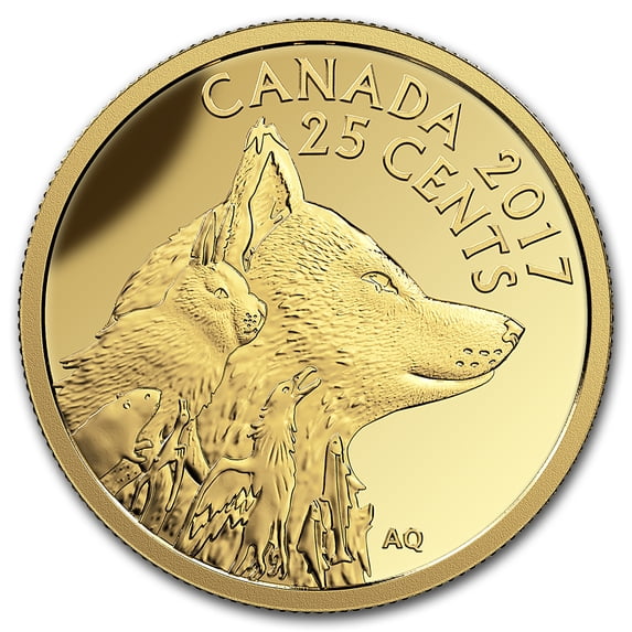 2017 Canada 1/2 Gram Pf Gold $0.25 Predator v Prey: Arctic Fox
