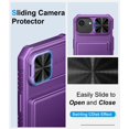 thumbnail image 4 of Funda de teléfono BXYJY para iPhone 16e con tarjetero, color morado oscuro, 4 of 7