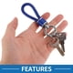 thumbnail image 4 of Llavero de Bargains Únicos, llavero universal con anillo para llaveros para mujeres, cuero sintético, azul oscuro, tono plateado, 4 of 6