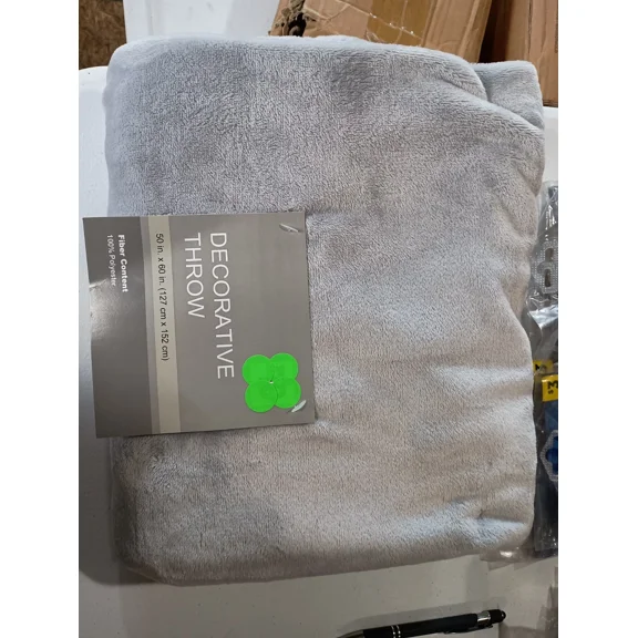 Decorative Throw Blanket Gray 50In X 60In