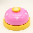 thumbnail image 5 of Pet Training Bells Called Dinner Interactive Pet Bell Toys for Dogs Teddy Puppy Training Pink and Yellow, 5 of 5