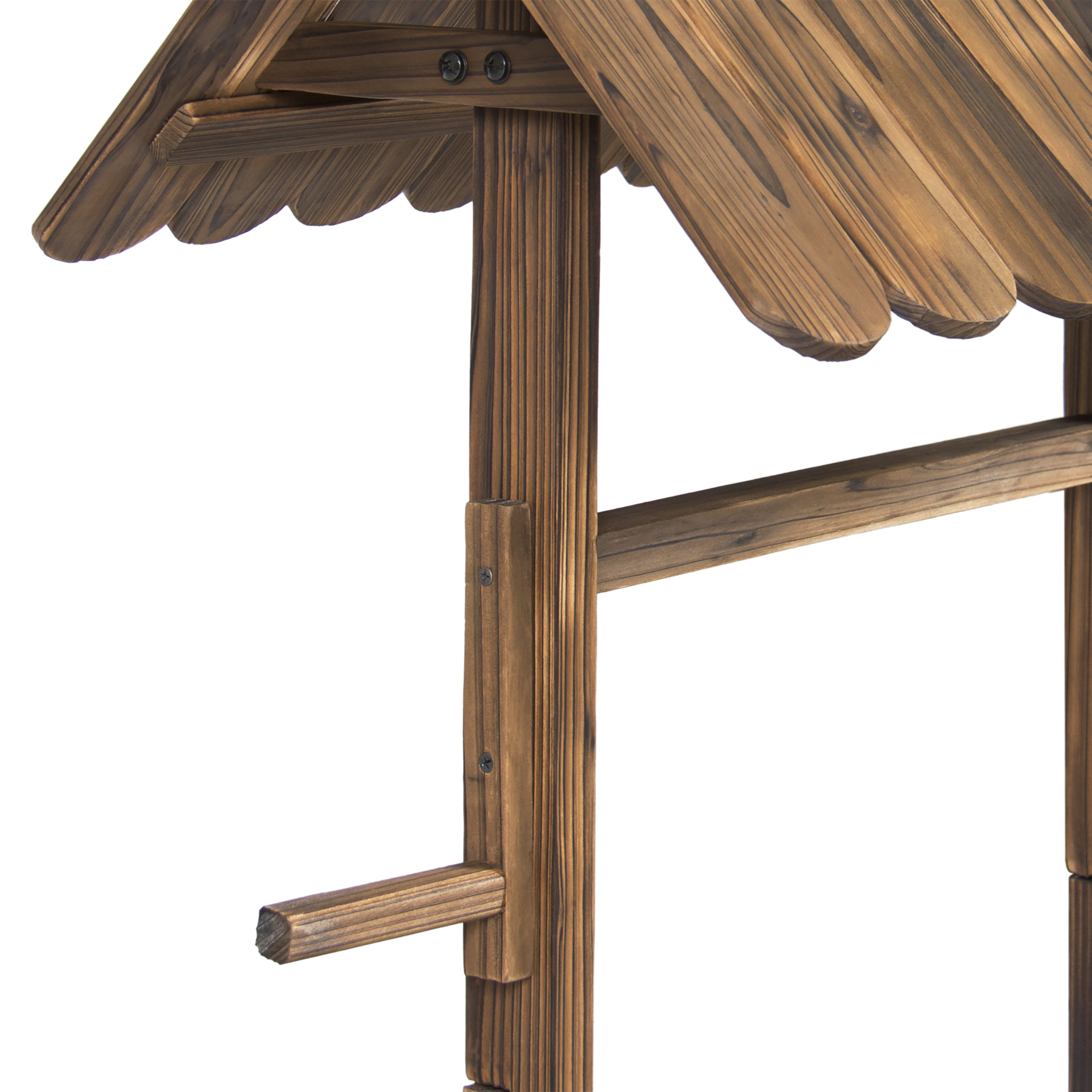 Best Choice Products Wooden Wishing Well Bucket Planter Brown