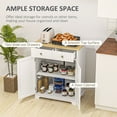 thumbnail image 4 of Sideboard with Solid Wood Countertop, Modern Kitchen Storage Cabinet, Coffee Bar Cabinet with 2 Drawers, Doors and Adjustable Shelf,, 4 of 8