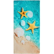 Shells & Starfish Beach Towel 30" x 60" 100% Cotton