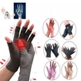 thumbnail image 5 of Guantes de medio dedo para el cuidado de la salud con fibra de cobre para deportes de interior, guantes de entrenamiento de rehabilitación, guantes de presión para las articulaciones, inflamación, 5 of 5