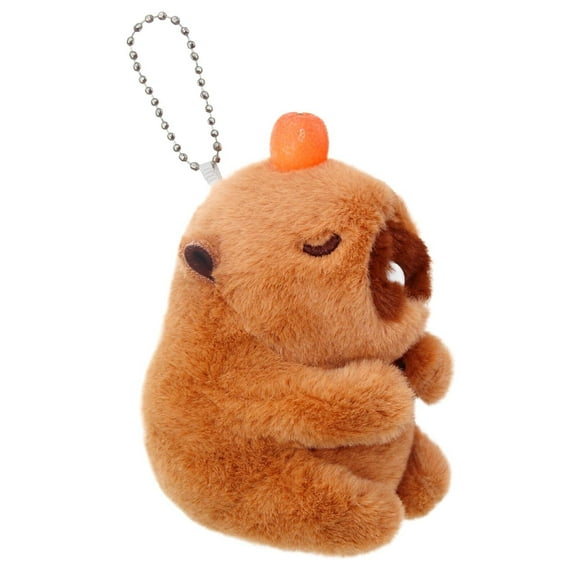 Cute Plush Toy with Pull-Rope Mini Capybara Keychain Stuff Animal Toys for Car, Desk, Back to School Capybara Gifts, Backpack Charm, Birthday Party Favor Fidget Toys for Kids Aduts (Style C)