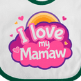 thumbnail image 4 of Inktastic I Love My Mamaw Grandchild Girls Baby Bib, 4 of 4