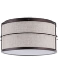 thumbnail image 3 of JONATHAN Y Evan 14" 2-Light Rustic Farmhouse Iron LED Flush Mount, Oil Rubbed Bronze, JYL1313A, 3 of 9