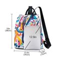 thumbnail image 3 of FORMRS Women's Travel Backpack Purse Anti-Theft Hidden Pockets Casual Shoulder Bag, Musical Pattern, 3 of 7