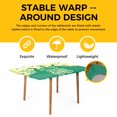 thumbnail image 4 of Happy Easter Rabbits Table Cloths for 6 Foot Rectangle Tables, Spring Daisy Green Silhouette Yellow Patio Waterproof Elastic Fitted Tablecloths, Washable Rectangular Table Cover for Camping, 4 of 8