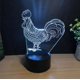 thumbnail image 2 of Gallo Luz Nocturna 3d Pollo Lámpara 3d Animal Lámpara De Mesa Led Interruptor Táctil Colorido Iluminación Para Dormir Del Bebé Para El Hogar Decorremote Control, 2 of 5