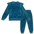 thumbnail image 2 of Millie Love Lily Girls' Teal Rib Velour Jogger Set, Big Girl, Size 8 (2-PCS), 2 of 5