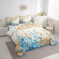 thumbnail image 3 of Feelyou Wtseroclor Polkadots Twin Bedding Sets 7-Piece, Blue Orange Cycle Abstract Bedding Comforter Set, Teens Kids Boys Girls Reversible Sheet Sets, Ultra Soft Bedroom Decor, 3 of 8
