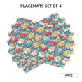 thumbnail image 2 of Placemats Set Of 4 / 6, Colorful Suv Daisy Flower Placemats For Dining Table Indoor/Outdoors Heat Resistant Washable Placemats 18" X 12", 2 of 8