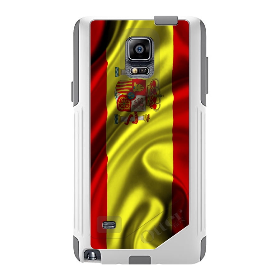 CUSTOM White OtterBox Commuter Series Case for Samsung Galaxy Note 4 Spain...