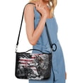 thumbnail image 5 of ZUXONGSY Wolf American Flag Print Bible Cover for Men Women Leather Bible Bag Large Bible Case with Sturdy Handle and Shoulder Strap Lightweight Bible Protective Carrier Portable Journal Case, L, 5 of 6