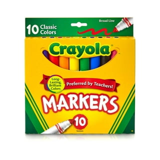 Crayola Dry Erase Fine Line Washable Markers, Assorted Colors, Set of 12 