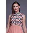 thumbnail image 5 of Bimba Peach Geometric Anarkali Dress For Women Indian Ethnic Printed Kurti Long Kurta Party Dress Small, 5 of 6