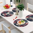 thumbnail image 5 of Dreamtimes Christmas Deer Placemats Set of 6 Non-Slip Heat Resistant Dining Table Place Mats Washable Kitchen PVC Weave Table Mats, 5 of 6
