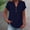 Shirts-417Navy, variant on Gamivast Linen Linen Blouses for Women Dressy Casual Split V-Neck Basic Tees Short Sleeve Summer Shirts Solid Color Simple Work Wear Outfits