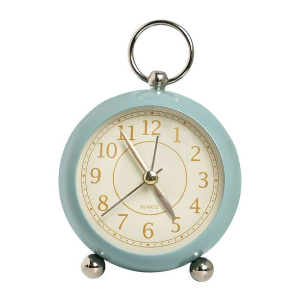 Inteprter Práctico y duradero reloj despertador retro de cabecera para un cómodo despertador, reloj duradero y resistente, diseño minimalista Electrónica Azul hielo