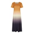 thumbnail image 4 of Stamzod Women's Summer Maxi Dress Boho Fashion Gradient Color Casual Dress Sleeveless Strap Smocked Long Beach Sun Dresses With Pocket, 4 of 4