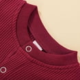 thumbnail image 3 of Baby Girls Onesies Unisex Long Sleeve Winter Solid Ribbed Jumpsuit Romper With Pocket Cute One-Piece Playsuits For Babys, 3 of 4