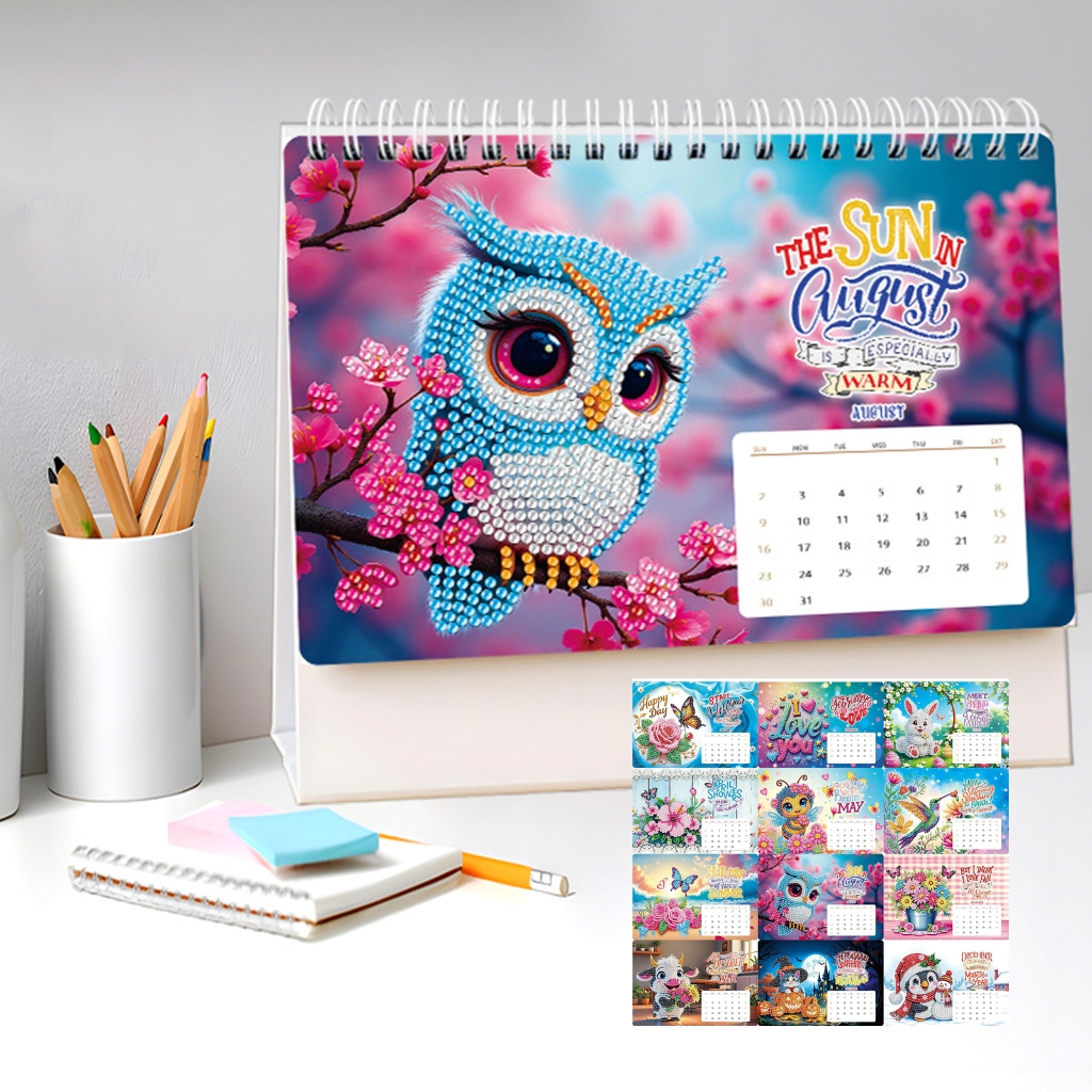 Glittering 2026 Calendar Friendly Craft Modern Home Office Decoration Organizer