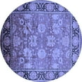 thumbnail image 1 of Ahgly Company Machine Washable Indoor Round Oriental Blue Traditional Area Rugs, 8' Round, 1 of 4
