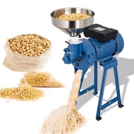 Farm Corn & Soybean Grinder – Dual Disc Mill for Dry & Wet Grinding, 1500W, 110V, Livestock Feed Grain Mills