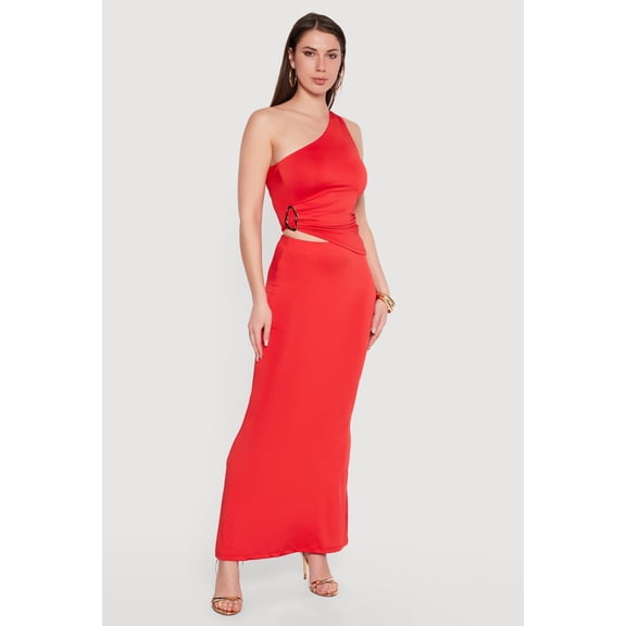 Women's Solid High Waisted Mermaid Maxi Skirt