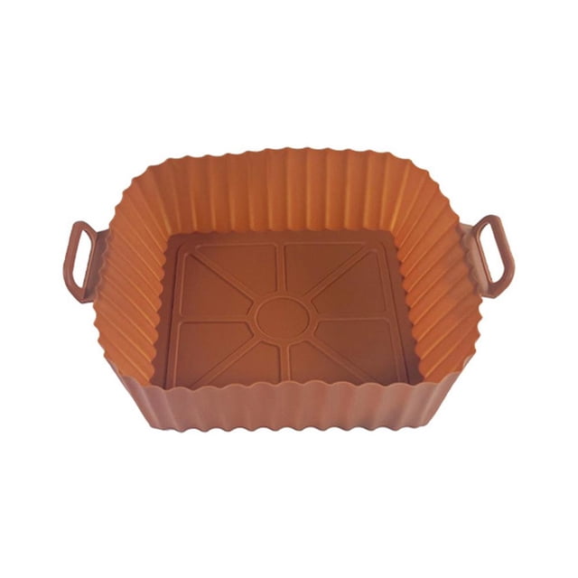 Silicone Air Fryer Basket Liners Set Of 3 Non-Stick Reusable Parchment Paper Replacement