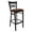 Burgundy Vinyl Seat/Black Metal Frame, variant on Flash Furniture HERCULES Series Black ''X'' Back Metal Restaurant Barstool - Mahogany Wood Seat