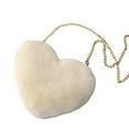 thumbnail image 1 of Bolso bandolera con cadena en forma de corazón para mujer y mujer, bolso de mano, de noche Beige Jinwen bandolera de mujer, 1 of 8