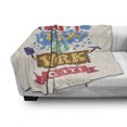 thumbnail image 3 of Saying Soft Flannel Fleece Blanket, Graphic Image Print Vintage Hipster Style Typography Do not Wish for It Work for It, Cozy Plush for Indoor and Outdoor Use, 70" x 90", Multicolor, by Ambesonne, 3 of 6
