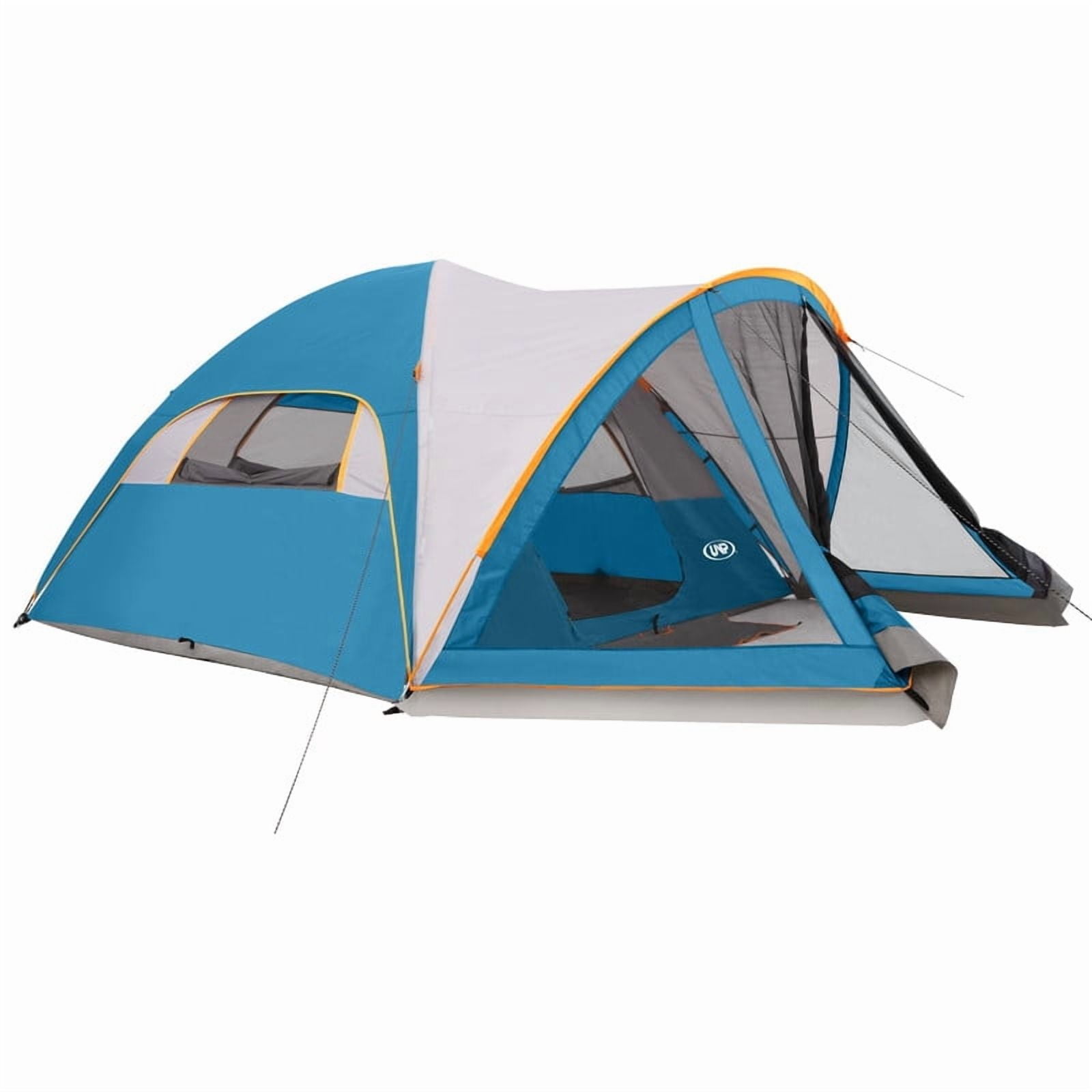 UNP Camping Tent with Screen Room, Portable 6 Person Camping Tent with Screen Porch, Family Dome Tent for Camping Outdoor - 14'x11'x72''(H)