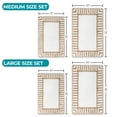 thumbnail image 4 of Superior Inaya Striped Shag Washable Bath Rug, Set of 2, Medium, White/Beige, 4 of 11