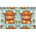 thumbnail image 2 of Daisy Cows Flowers Kitchen Curtains Half Tier Curtain 2 Rod Pockets Bathroom Bedroom Cupborad Living Room 27"x36", 2 of 7