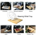 thumbnail image 2 of Costyle Car Bamboo Steering Wheel Desk for Laptop, Multipurpose Travel Car Accessories, Car Seat Stand Trays for Eating, 2 of 5