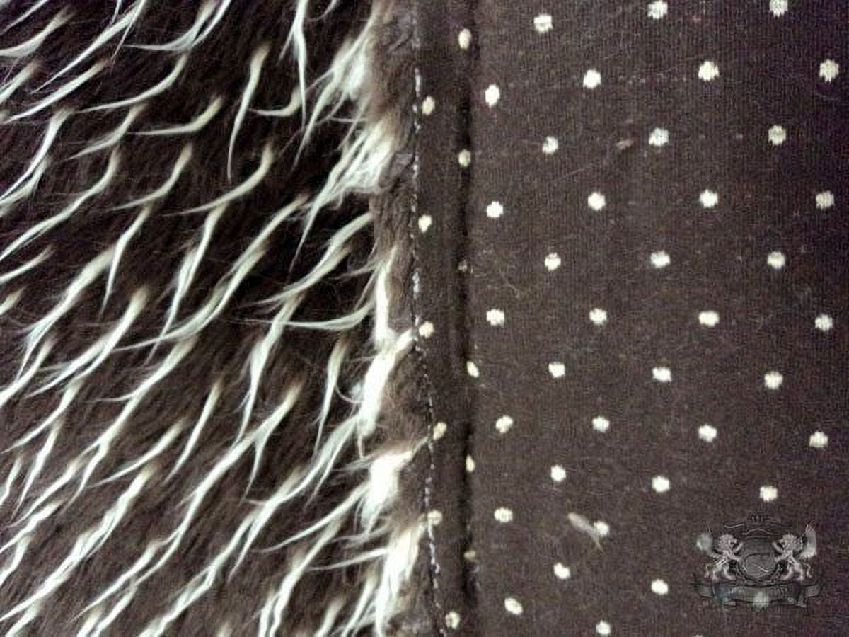 Faux Fur Long Pile 2 Tone Spike BROWN BEIGE Fabric / 60" Wide / Sold by the Yard
