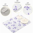 thumbnail image 4 of FREEAMG Dish Drying Mat, Purple Floral Bouquet Microfiber Kitchen Dish Pads Super Absorbent Dish Drainer Mat Fast Drying Heat-resistant Drying Mat for Kitchen Counter, 16"x18", 4 of 7