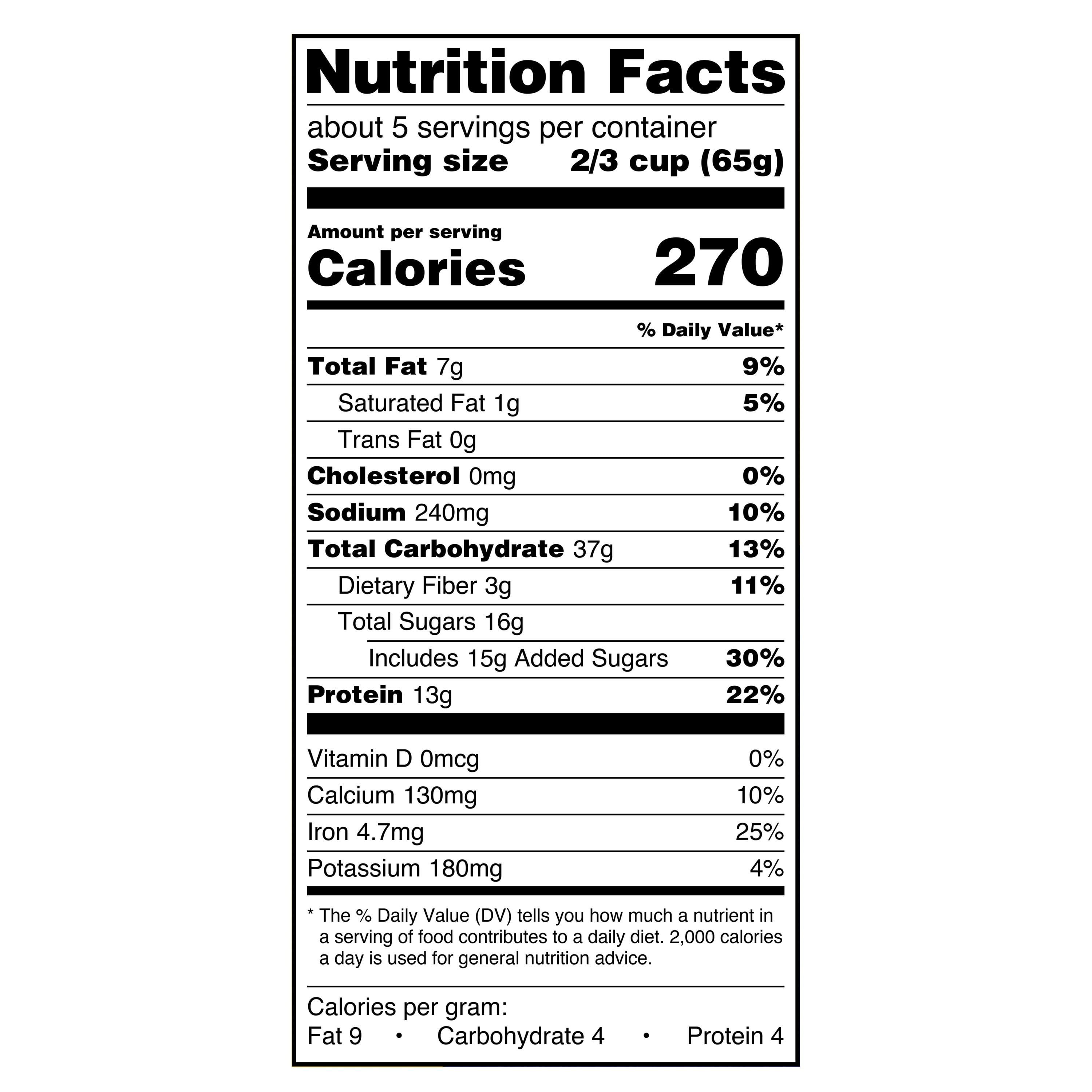 Great Value Oats and Honey Protein Granola, 11 oz