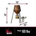 thumbnail image 3 of Boss Buck Texas 2 Step 200 Pound Drum Gravity Spin Tripod Combo Wildlife Feeder, 3 of 8