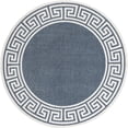 thumbnail image 1 of Unique Loom Outdoor Coastal Beach Area Rug 7' x 7' Round Navy Blue/Ivory, 1 of 2