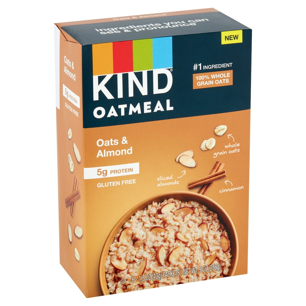 KIND Breakfast Instant Oatmeal, Oats and Cinnamon Almond with Whole