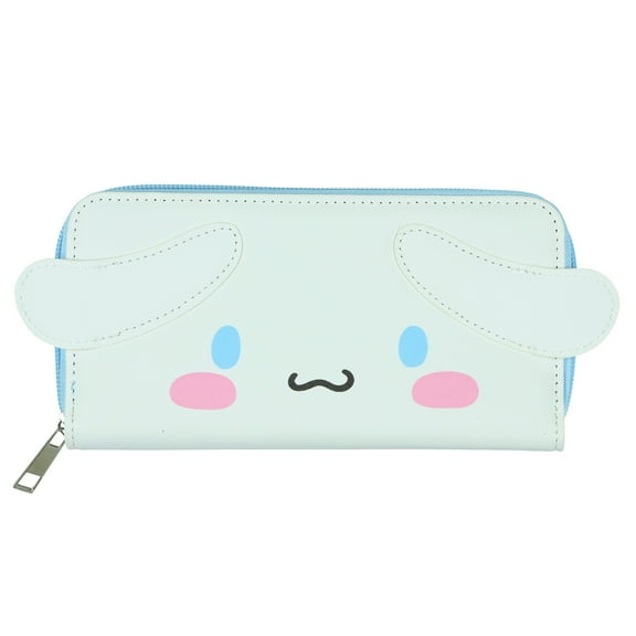 Sanrio Hello Kitty And Friends Wallet Women's Cinnamoroll 3D Ears Faux Leather Zip Up Wallet