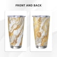 thumbnail image 4 of 20oz Car Cup Three-Piece Set Of Single Silver Edge No Smell Easy To Carry Heat Preservation For Daily Car Sports Travel Gold Marble_2, 4 of 8