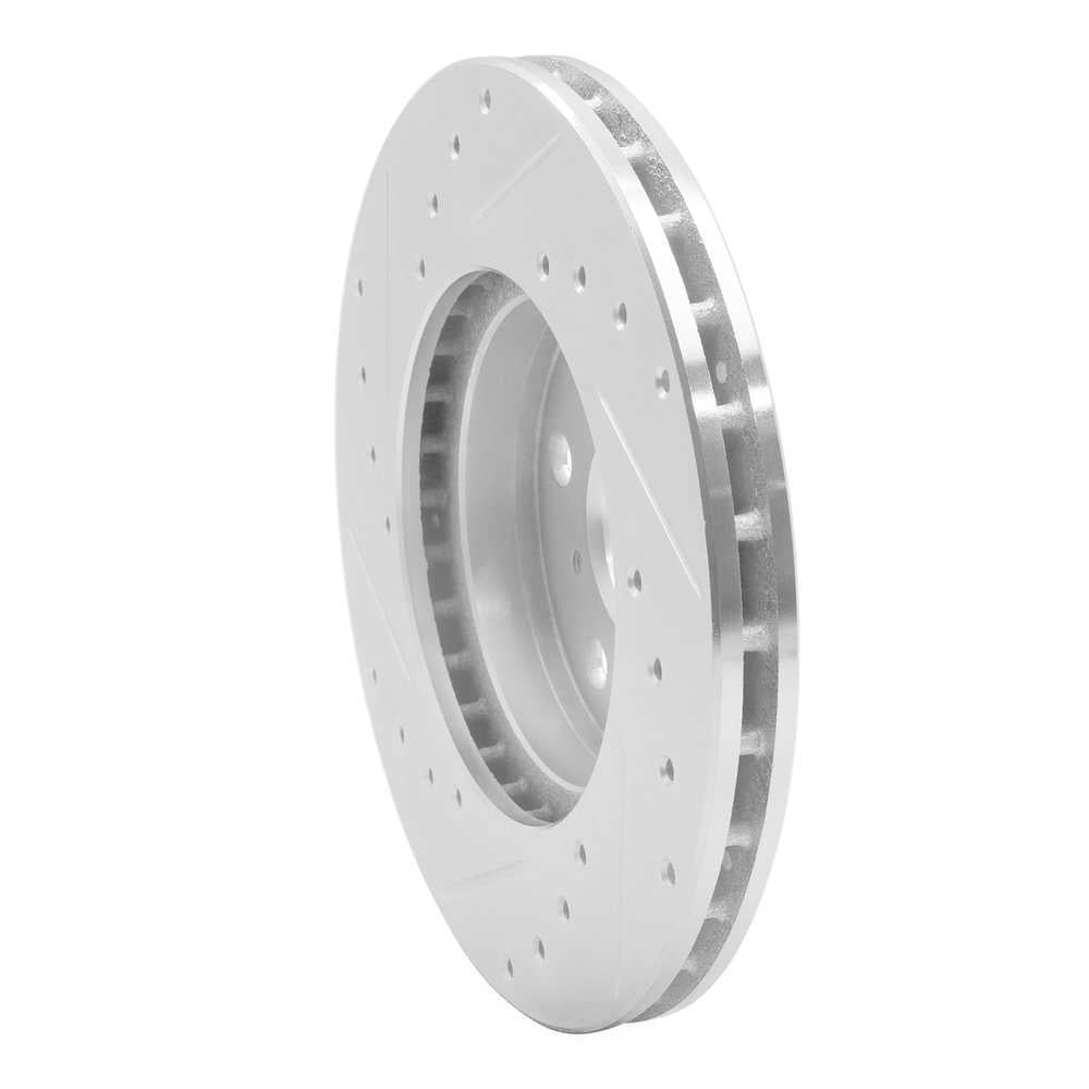 Dynamic Friction Company 631-76044R DFC Brake Rotor - Drilled And Slotted - Silver