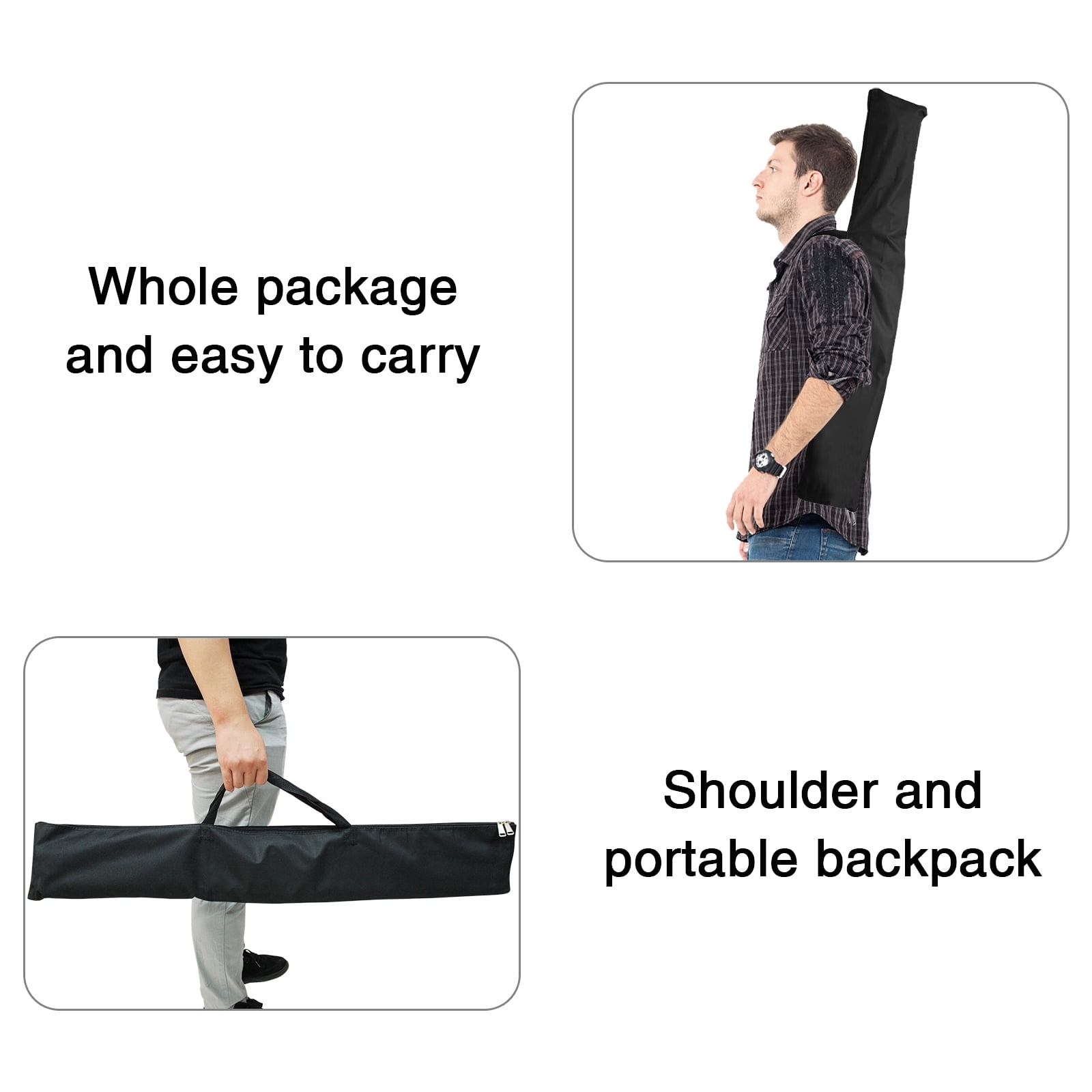 QSUM 11FT Advertising Feather Flag Pole Kit, Windless Business Sign FlagPole with Ground Spike,Aluminum Alloy Pole Set,1 PCS