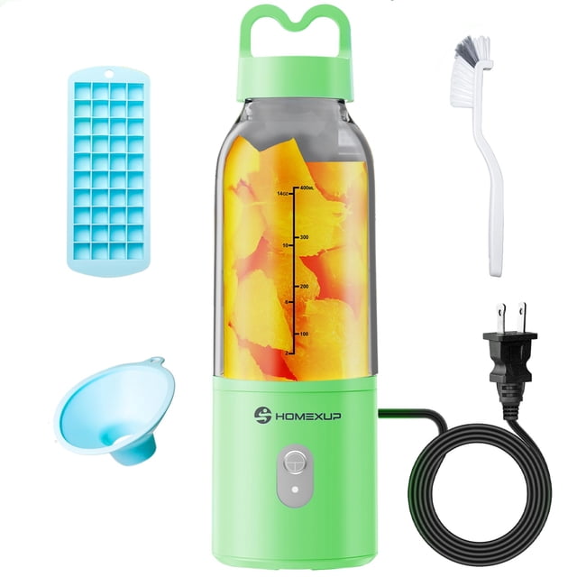 Exprimidor portátil HOMEXUP 400 ml 175 W de alta potencia verde
